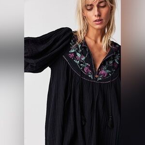Rosa Linda Embroidered Mini Dress - Free People